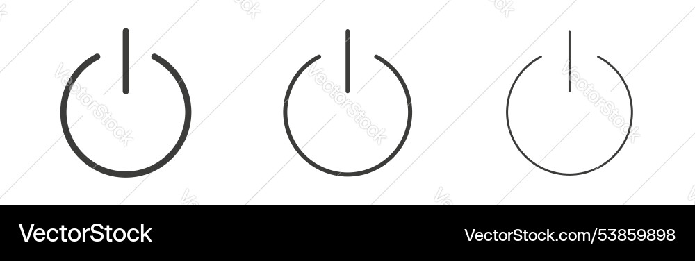 Power button icon set Power button icon set vector image