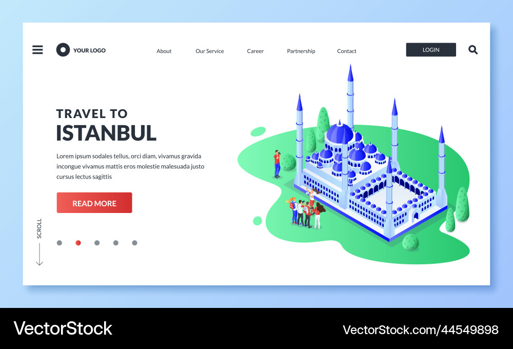 Reisen istanbul turkey 3d isometric Reisen istanbul turkey 3d isometric vektorbild