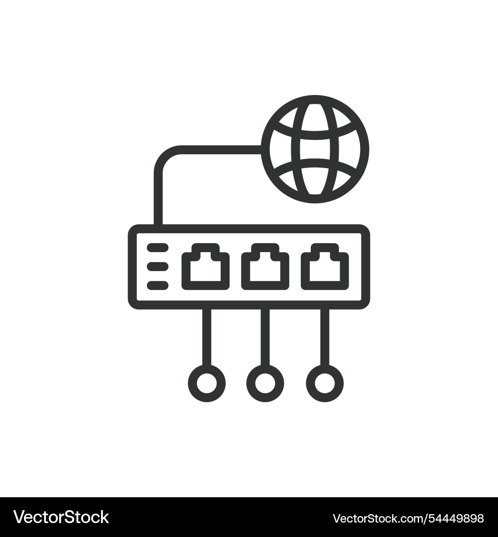 Router Connection Icon - Network Signal vector image