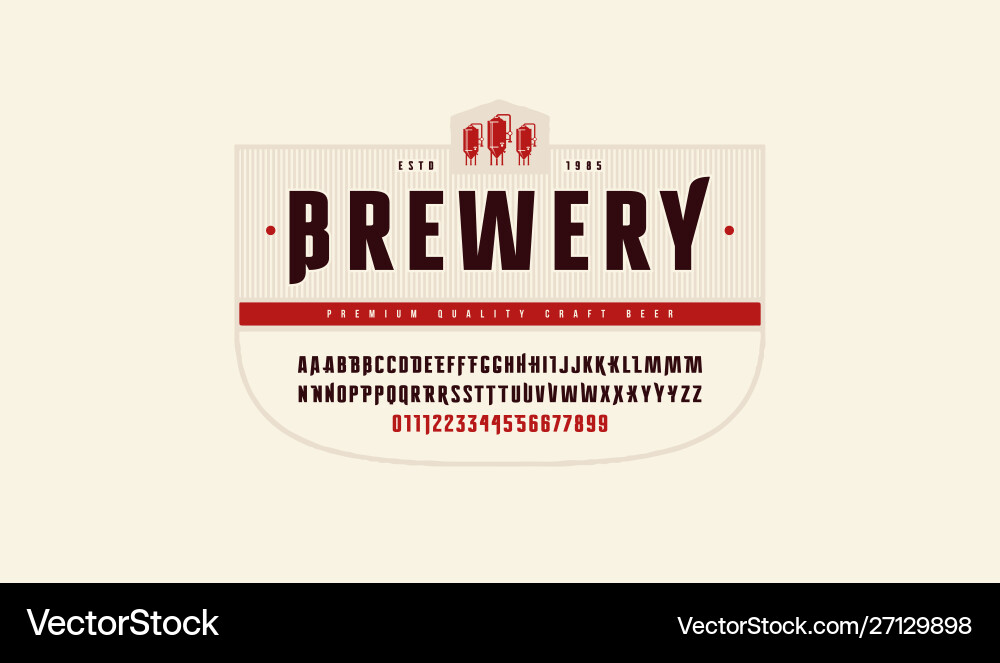 Sans serif font with initial letters Sans serif font with initial letters vector image