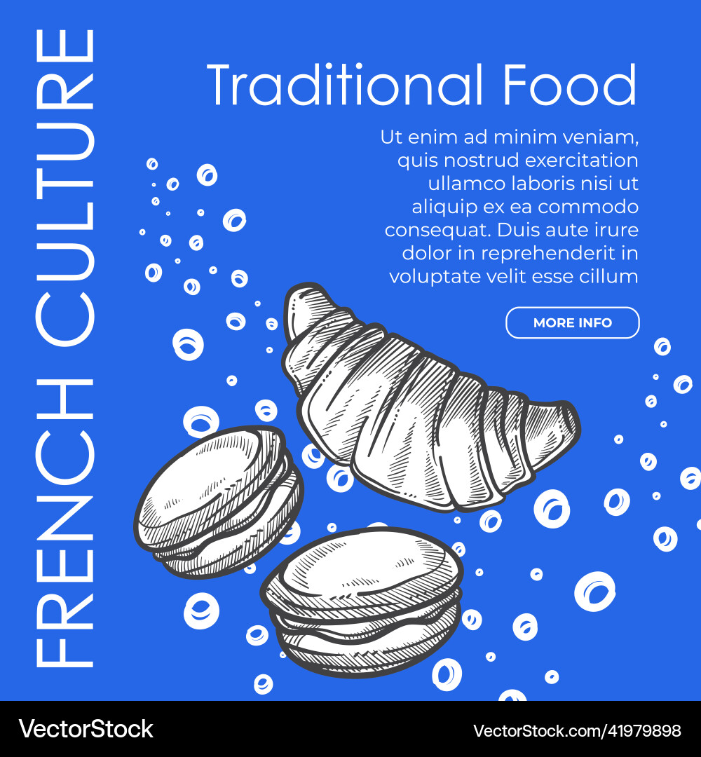 Traditional food and dishes french culture web Traditional food and dishes french culture web vector image