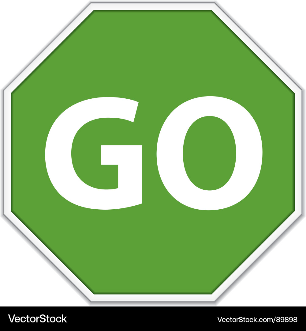 Traffic Go Sign Royalty Free Vector Image - VectorStock