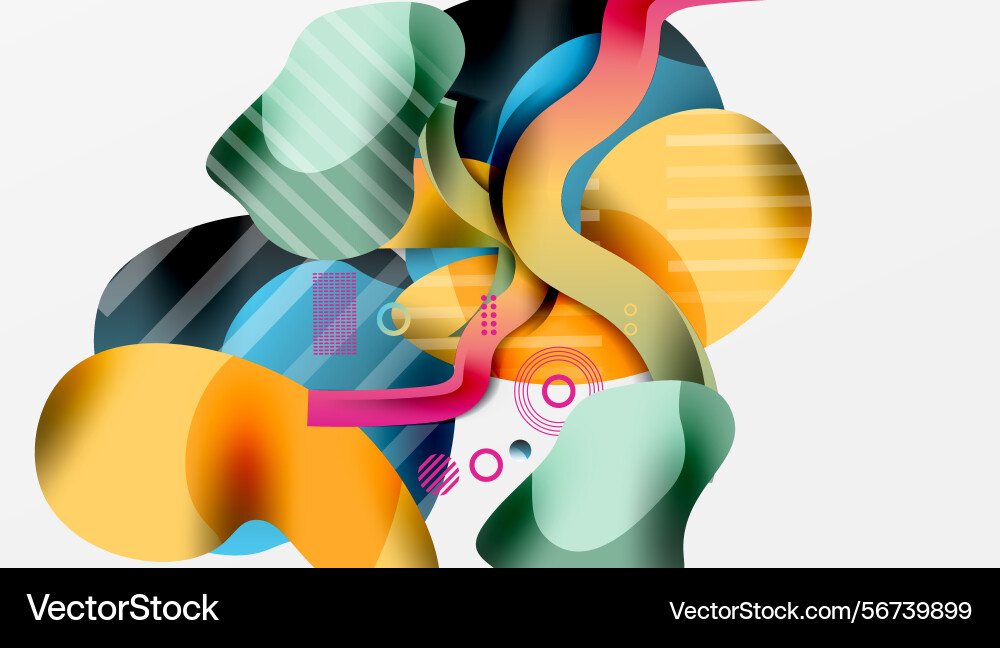 Abstract composition overlapping colorful shapes Abstract composition overlapping colorful shapes vector image