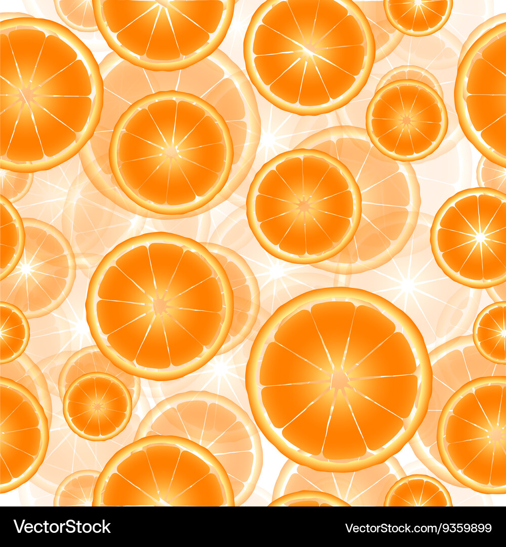 Citrus slices seamless pattern background Vector Image