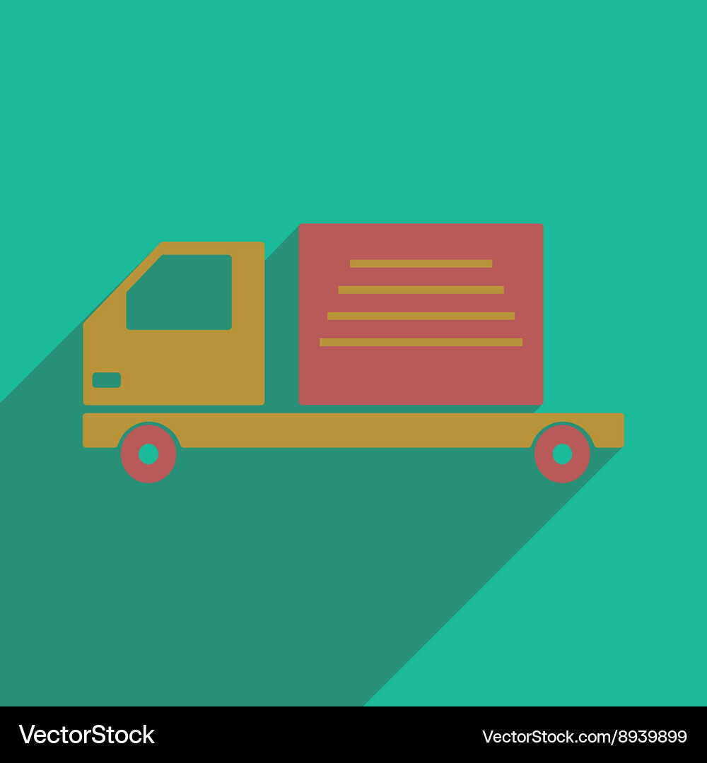 Flat with shadow icon and mobile application Vector Image