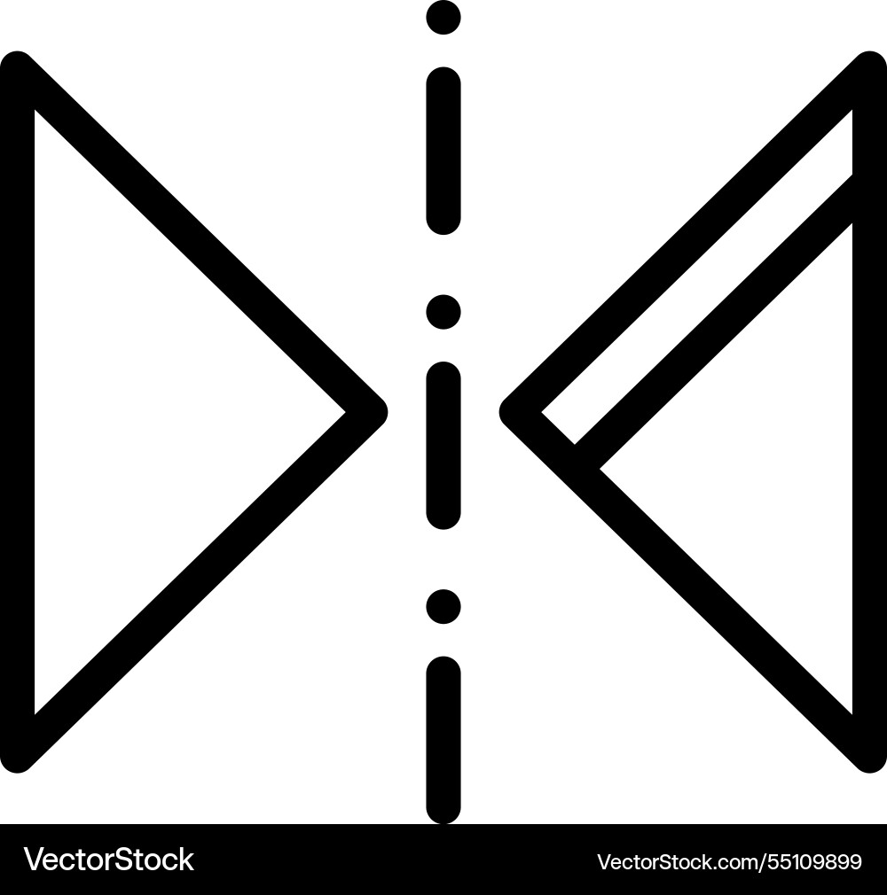 Mirror icon thin linear style design isolated Mirror icon thin linear style design isolated vector image