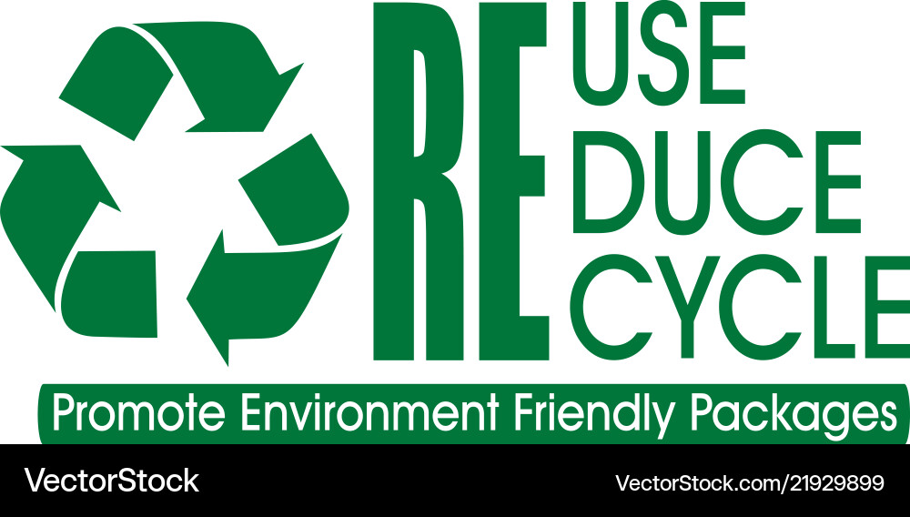 Reuse reduzieren recycelbare lizenzfreie Vektor Bild