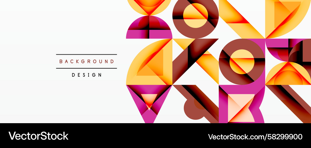 Abstract geometric shapes overlap creating Vector Image