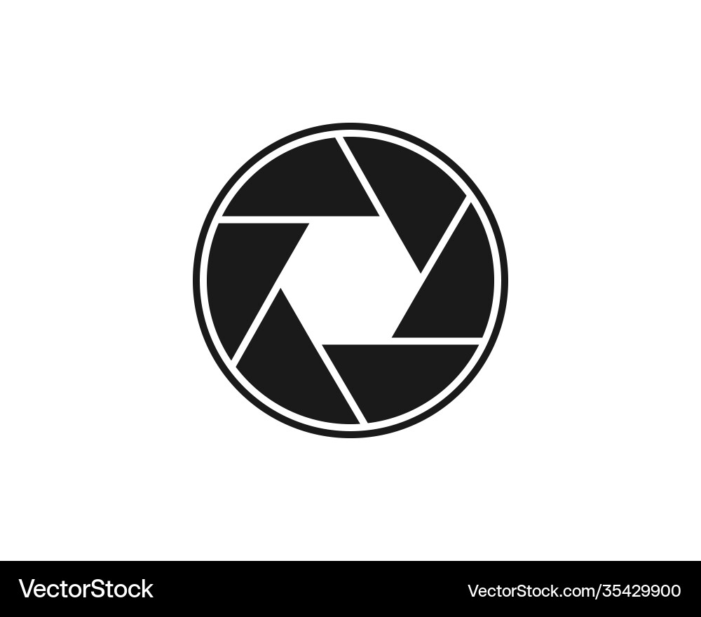 Camera Objective Icon - Circle Vector Image