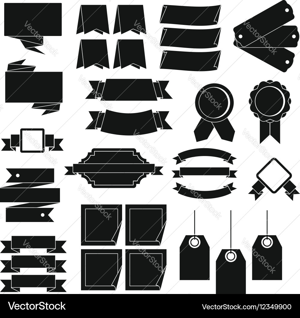 Different colorful labels icons set simple style vector image