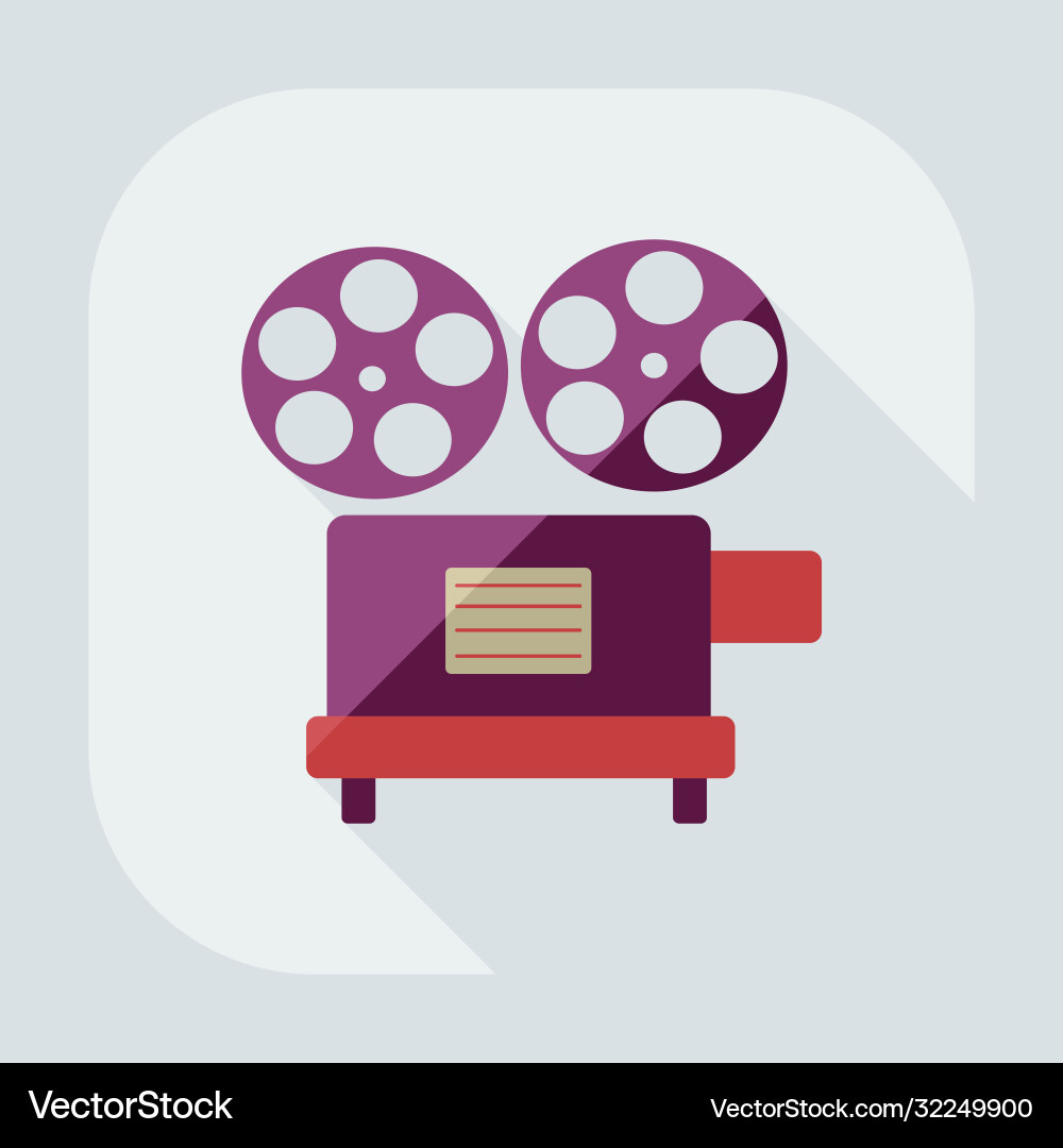 Flat modern design with shadow icon projector vector image