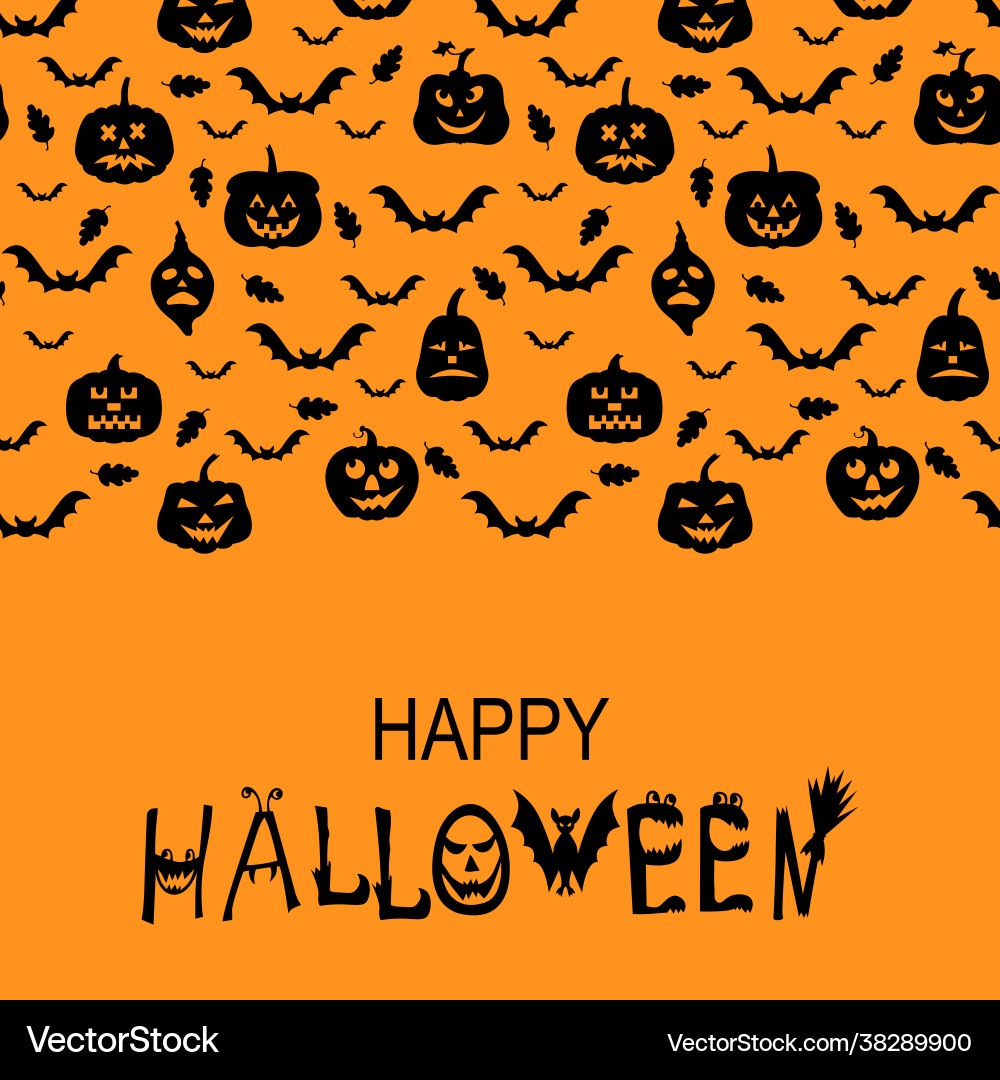 Halloween lustige Horror Kürbis Grußkarte Halloween lustige Horror Kürbis Grußkarte vektorbild