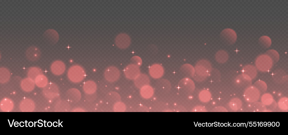 Red bokeh with stars and sparkles shiny overlay Red bokeh with stars and sparkles shiny overlay vector image