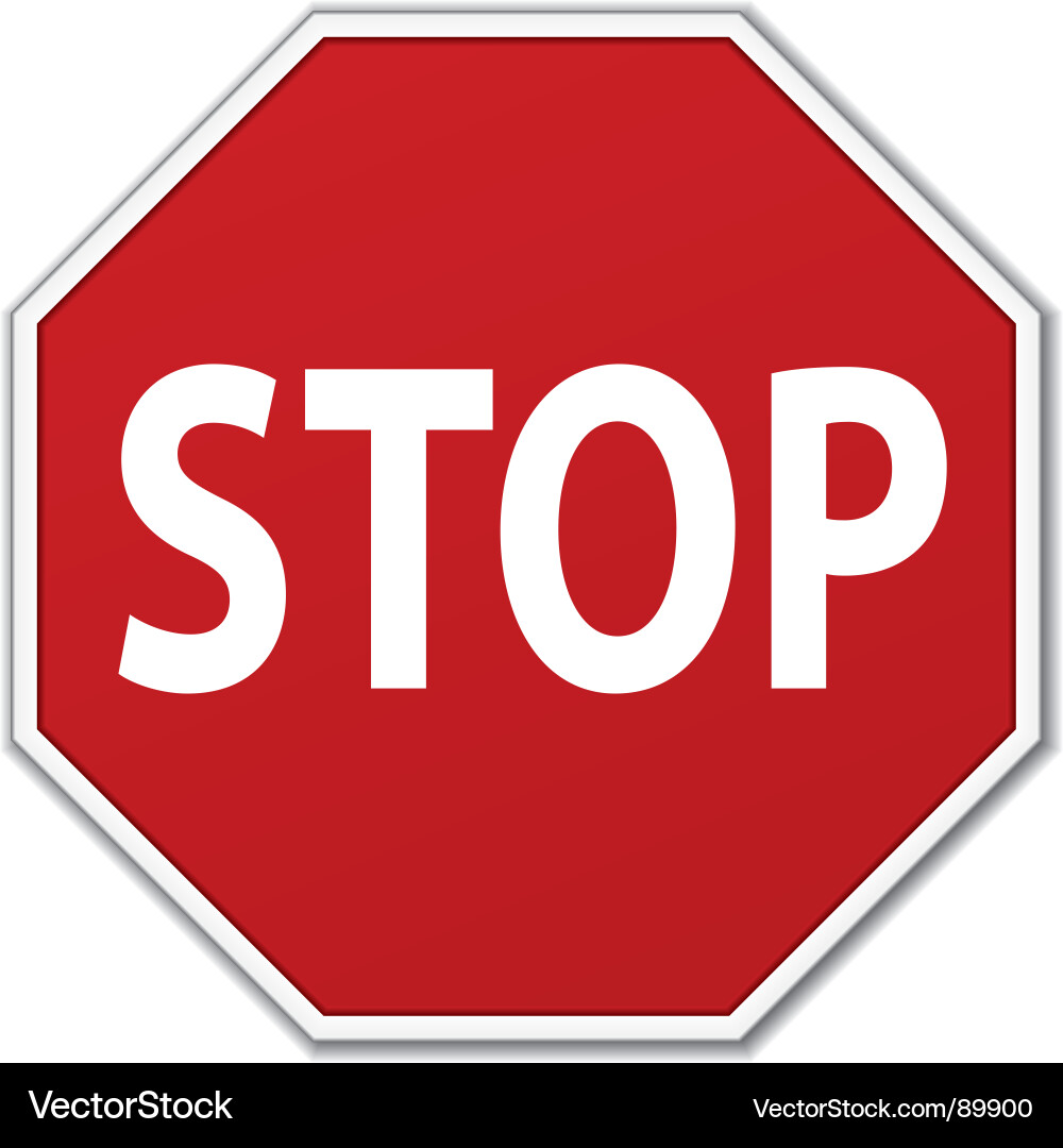 Red Stop Sign vector image