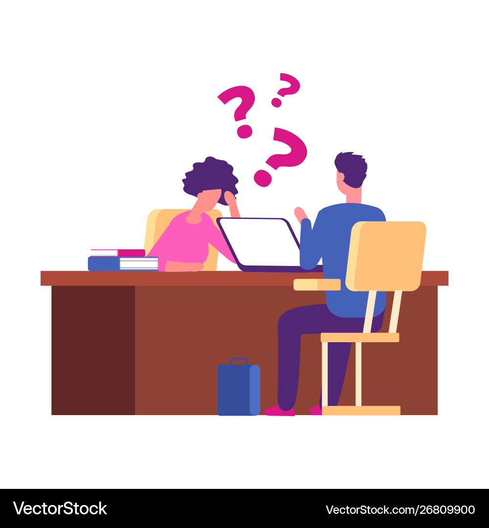 Student Facing Interview Challenges vector image