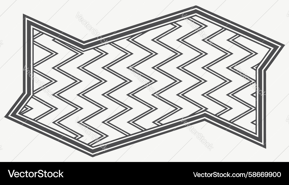 Zigzag patterned banner dynamic design element Vector Image