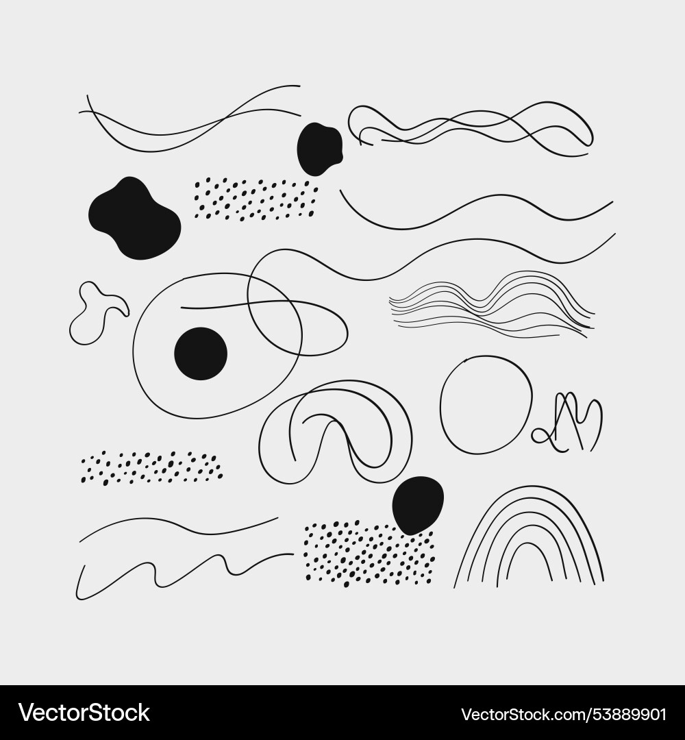 Abstract lines and shapes composition Abstract lines and shapes composition Vector Image