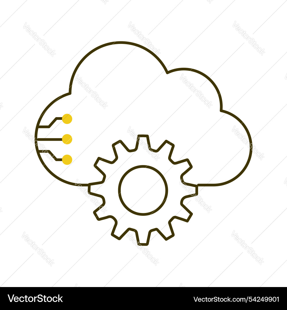 Ai Cloud Computing mit Automatisierungssystemen Icon Ai Cloud Computing mit Automatisierungssystemen Icon vektorbild