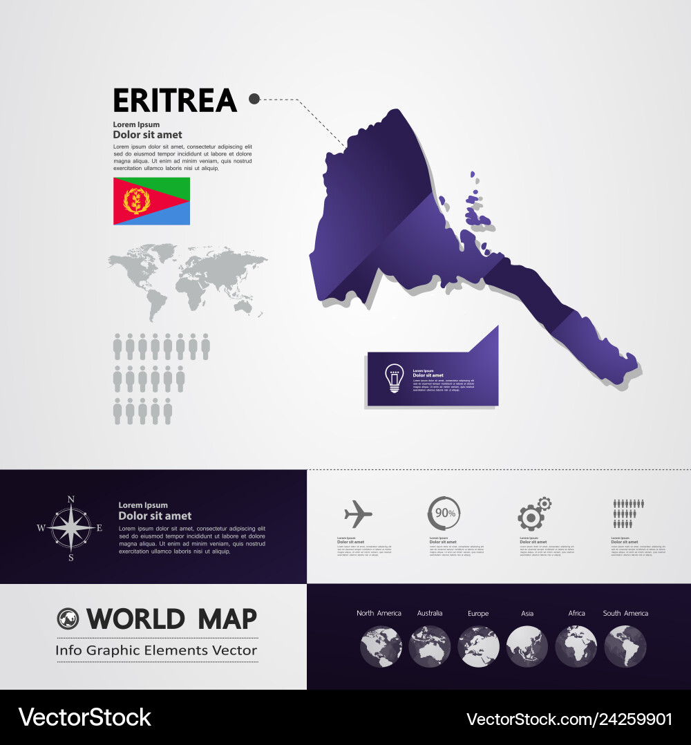 Eritrea map vector image