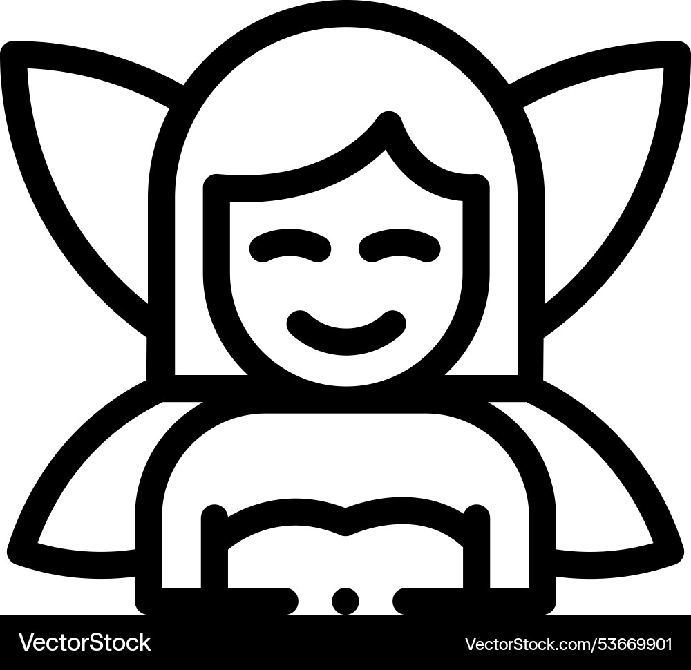 Fairytale icon thin linear style design isolated Vector Image