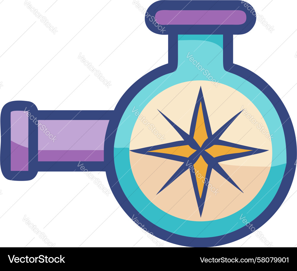 Flask with Internal Fan Vector Image