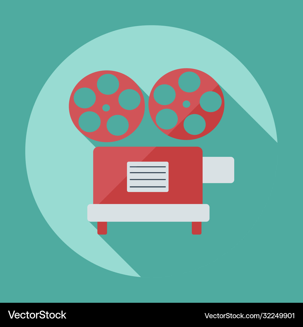 Flat modern design with shadow icon projector Vector Image
