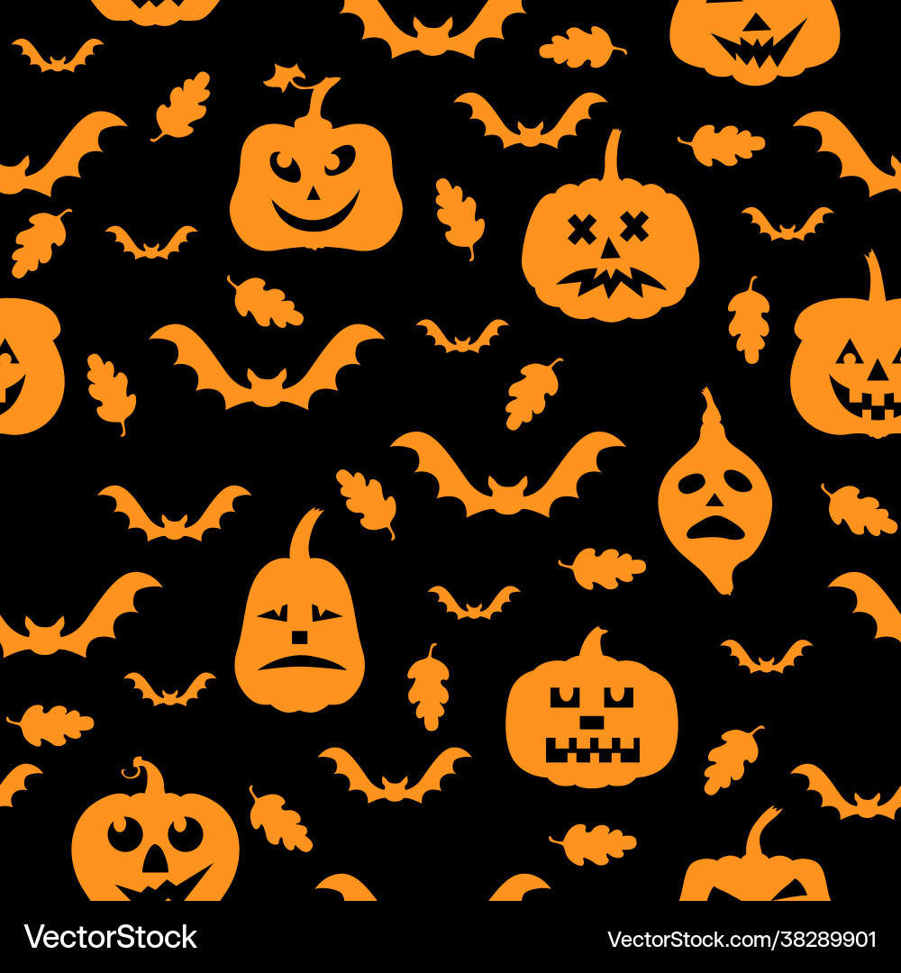 Halloween Pumpkin Pattern vector image