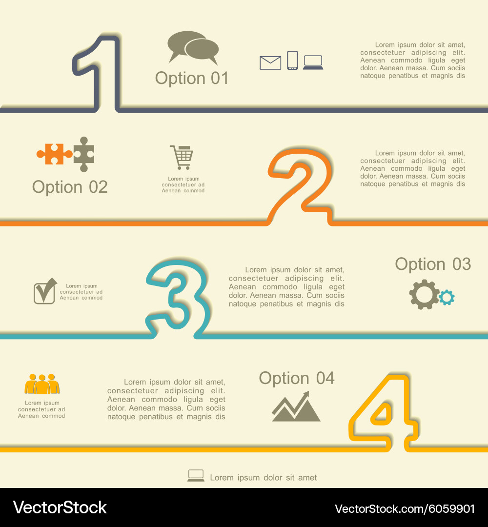 Infographic report template with numbers and icons Vector Image
