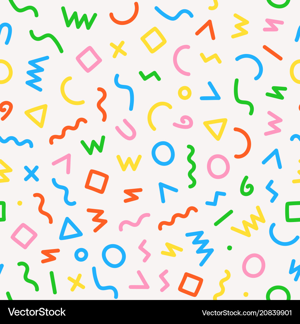 Memphis Style Abstract Pattern vector image