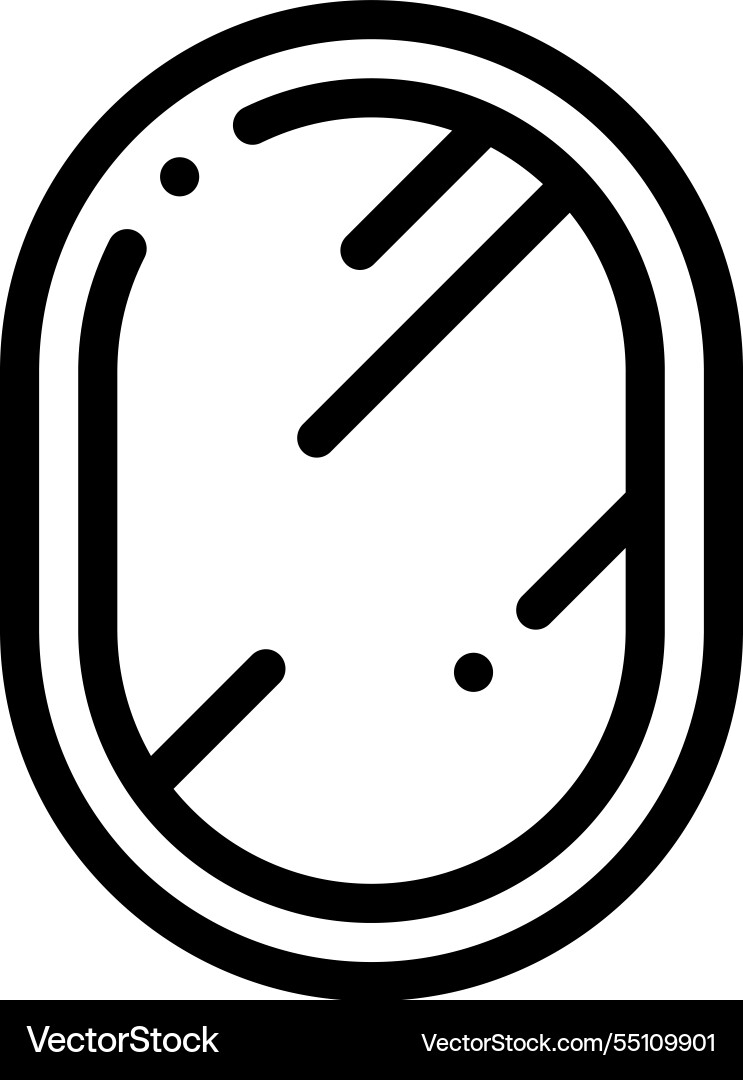 Mirror icon thin linear style design isolated Mirror icon thin linear style design isolated vector image