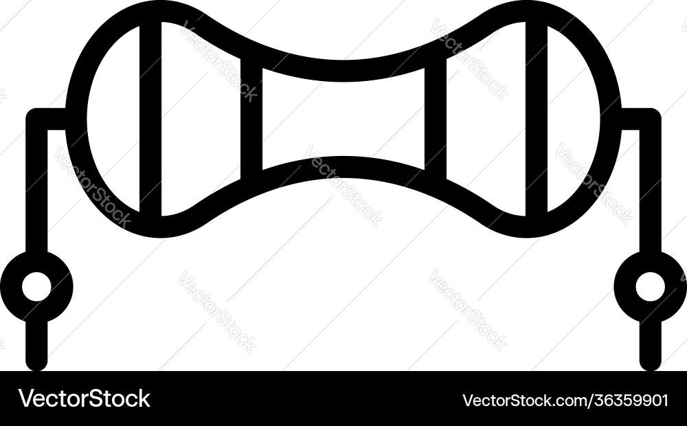 Resistor part icon outline style Vector Image