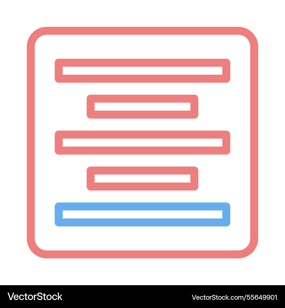 Text alignment icon for graphic design layout Text alignment icon for graphic design layout vector image