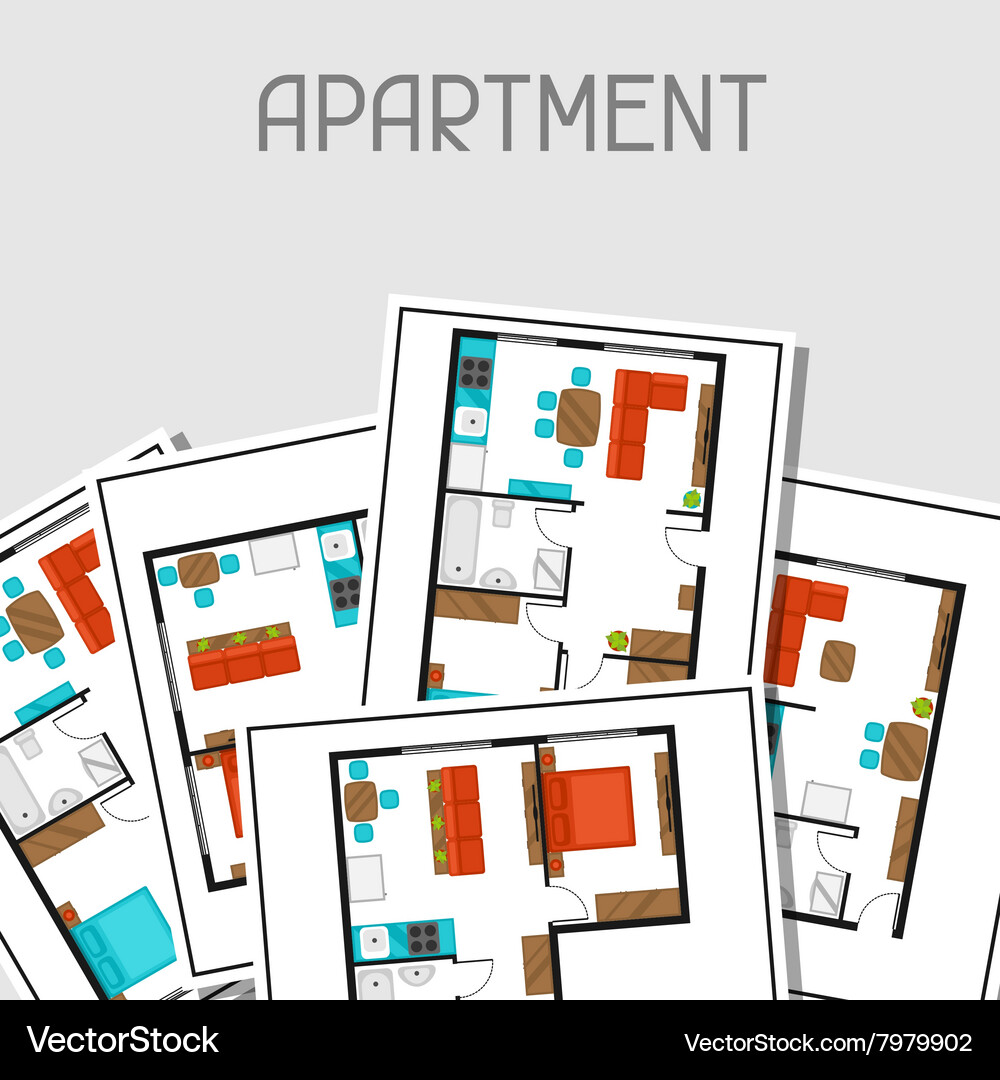 Background with architectural projects Vector Image