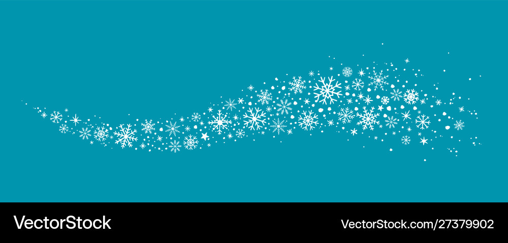 Blue Winter Snowflake Background Royalty Free Vector Image