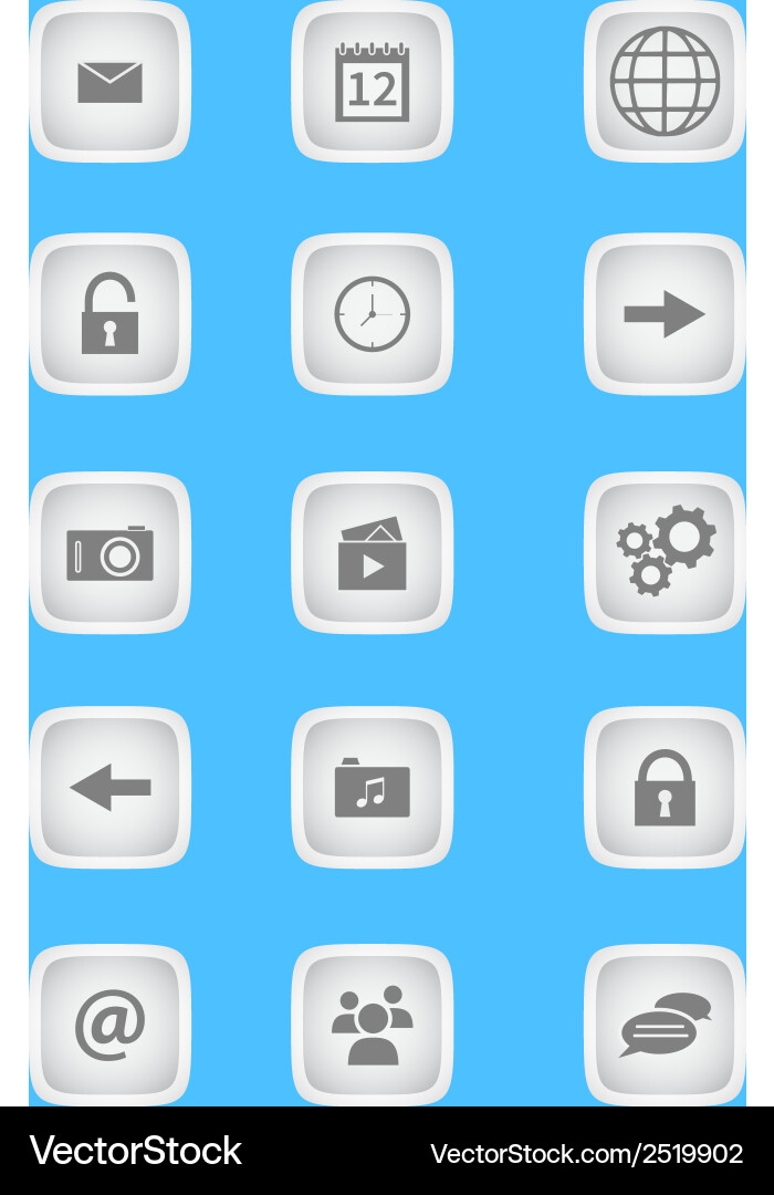 Collection of icons for phone applications and web vector image