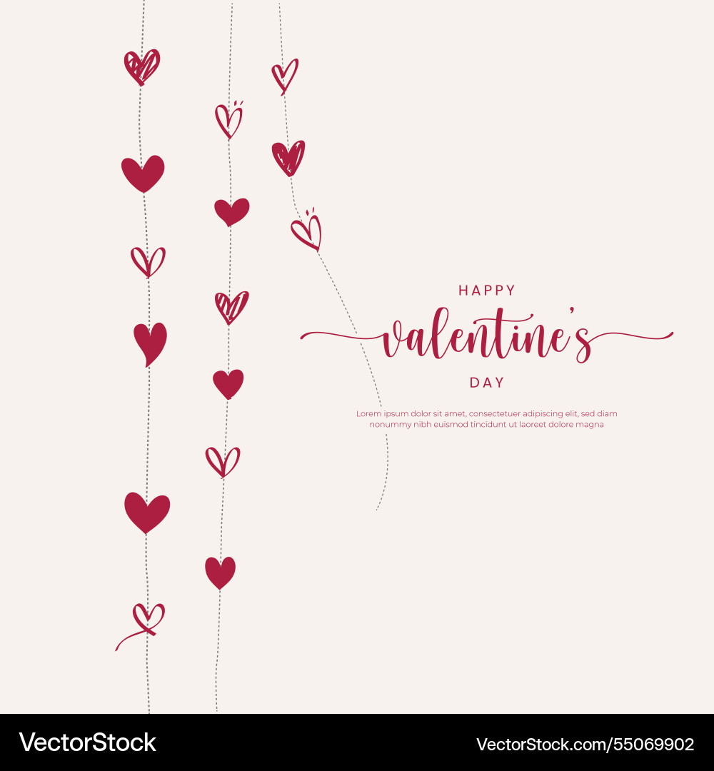 Happy valentines day post Royalty Free Vector Image