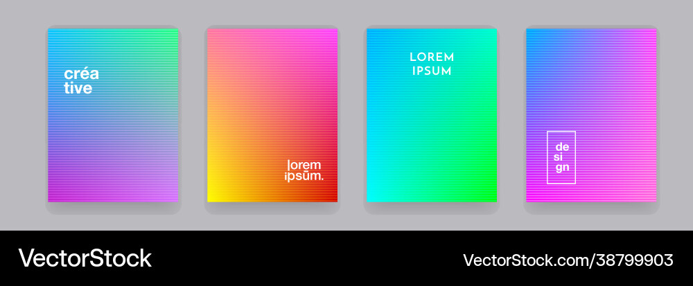 Abstract Color Gradient Patterns Vector Image