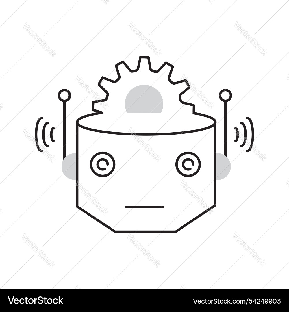 Ai avatar robot for smart automation icon design Vector Image