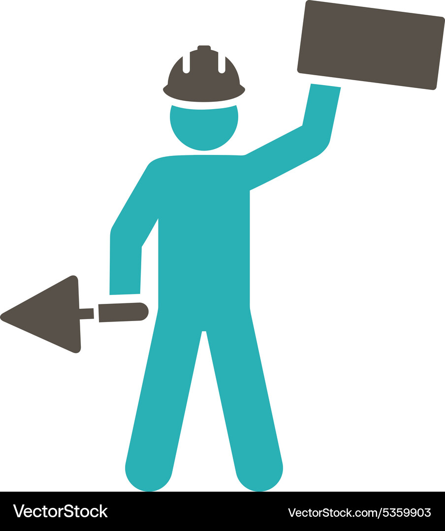 Builder icon from basic plain set Vector Image