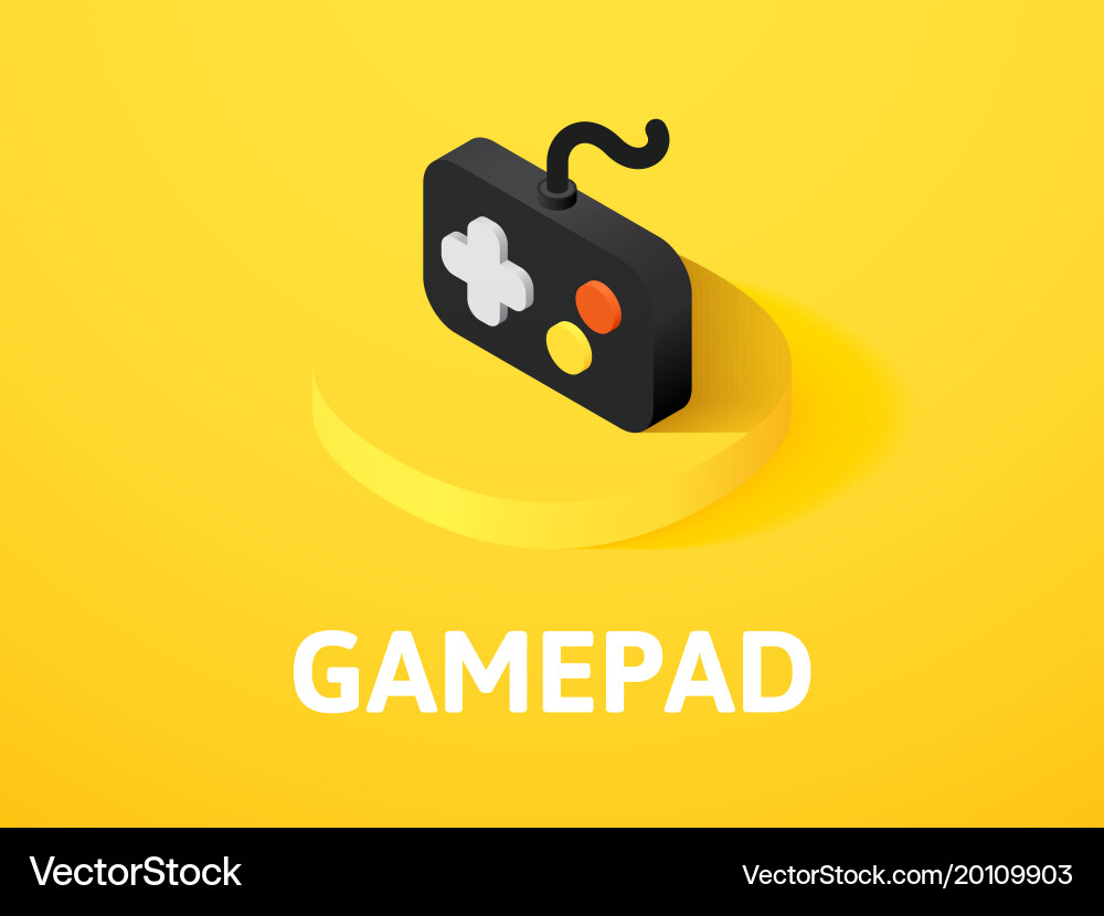 Gamepad isometric icon isolated on color Vector Image