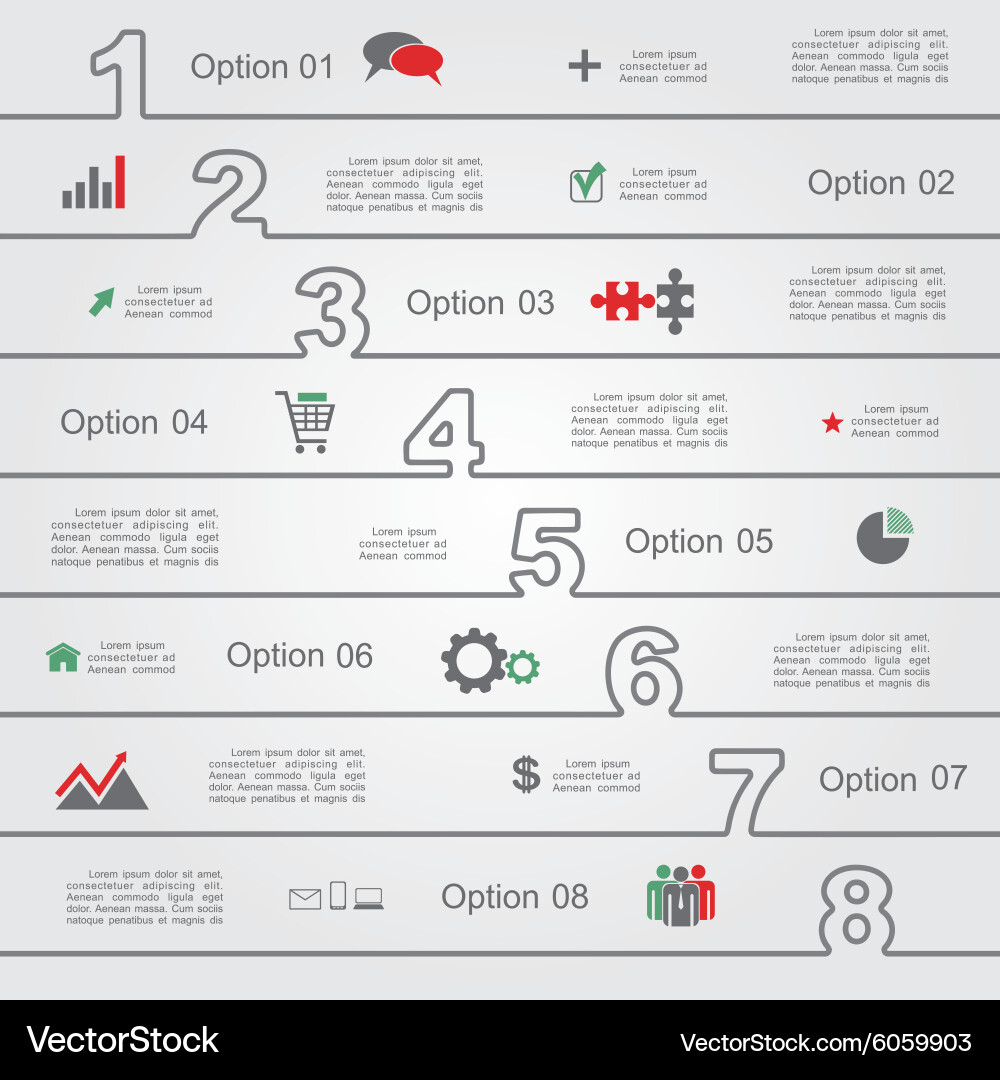 Infographic report template with numbers and icons vector image