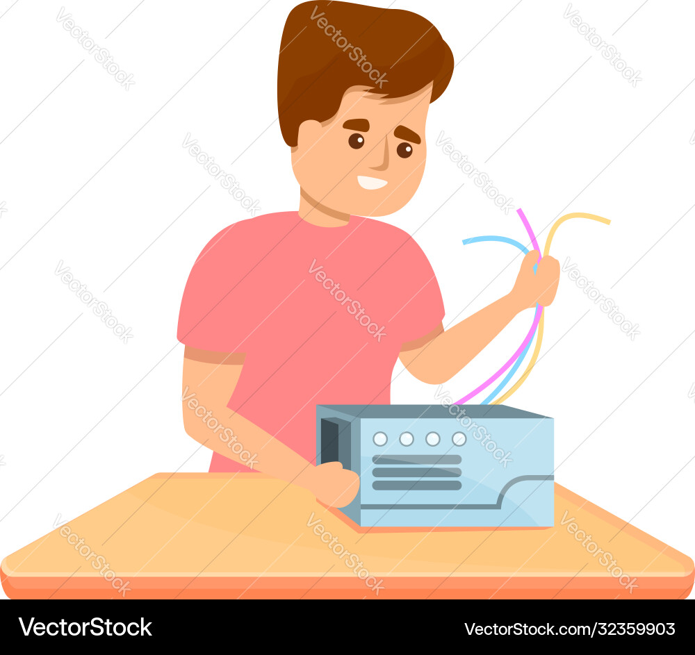 Kid programming device icon cartoon style Kid programming device icon cartoon style vector image