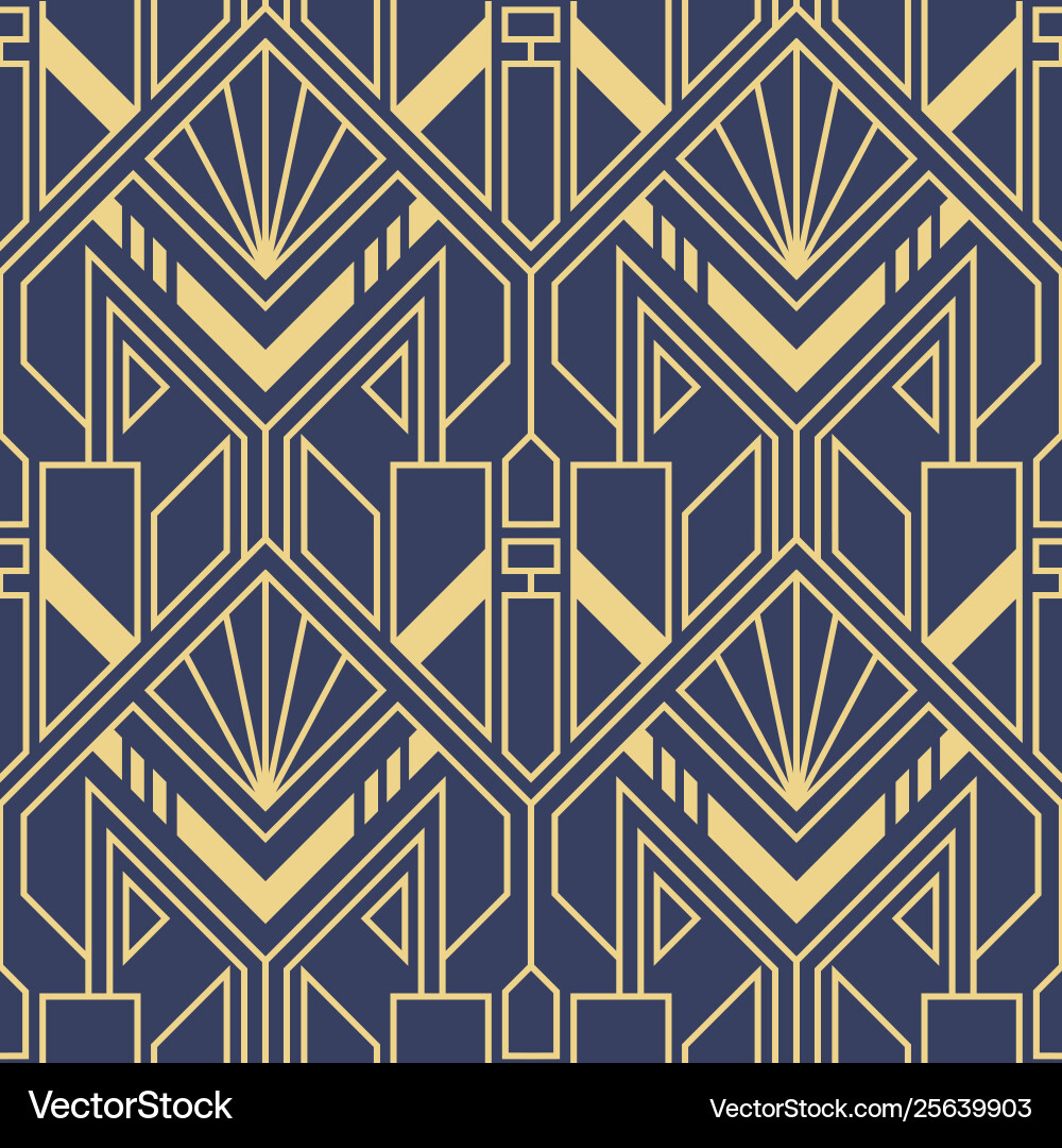 Modern art deco geometric tiles pattern vector image