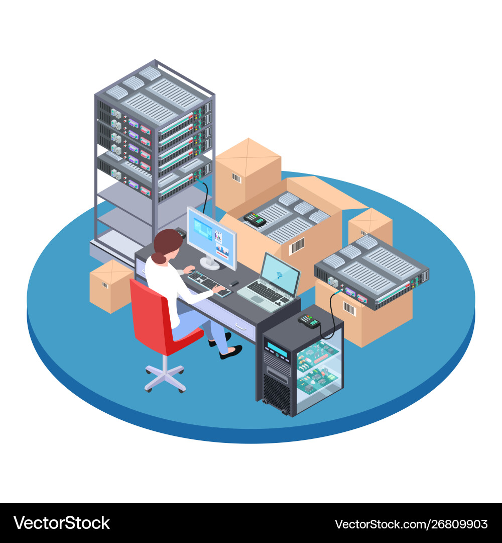 QA Tester Software Testing vektorbild