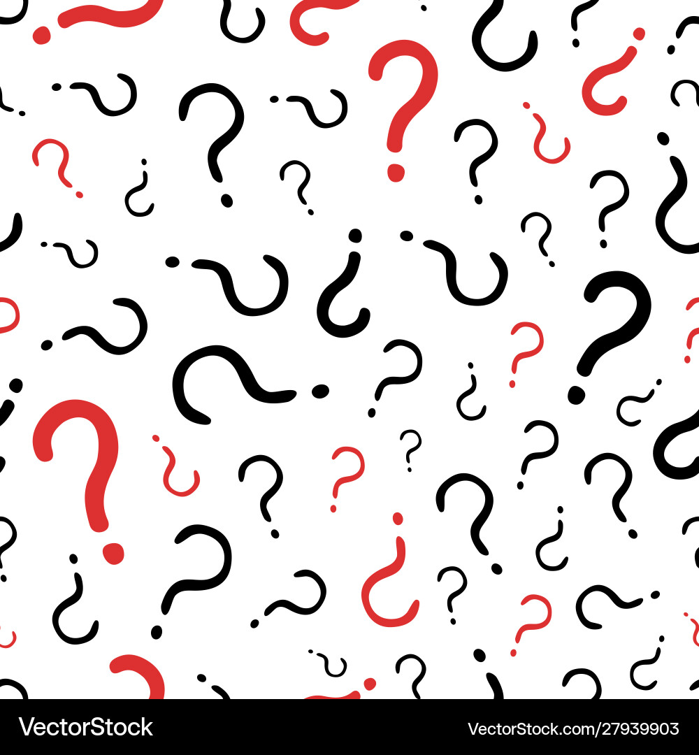 Question Marks Seamless Pattern Vector Image