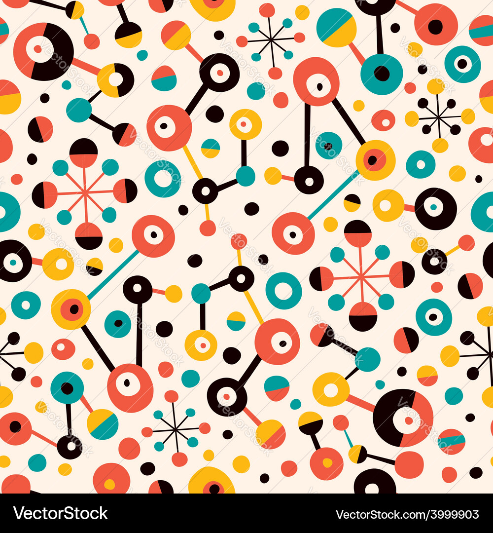 Retro abstract art pattern Vector Image