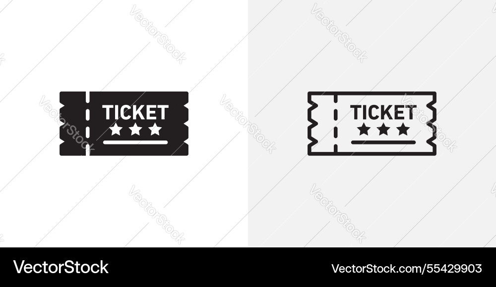 Ticket icons pack for apps and ui ux desigs Vector Image
