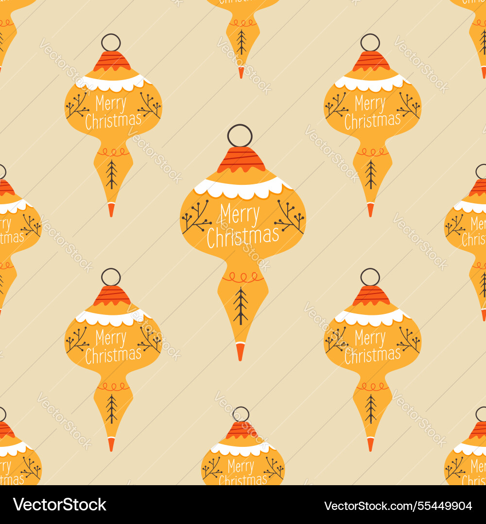 Christmas seamless pattern with yellow Christmas seamless pattern with yellow Vector Image