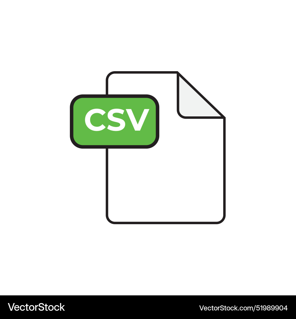 Dateiname Erweiterungssymbol csv comma-separierte Werte Dateiname Erweiterungssymbol csv comma-separierte Werte vektorbild