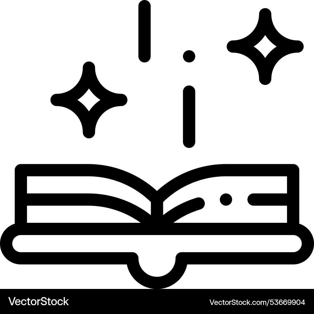 Fairytale icon thin linear style design isolated Fairytale icon thin linear style design isolated Vector Image